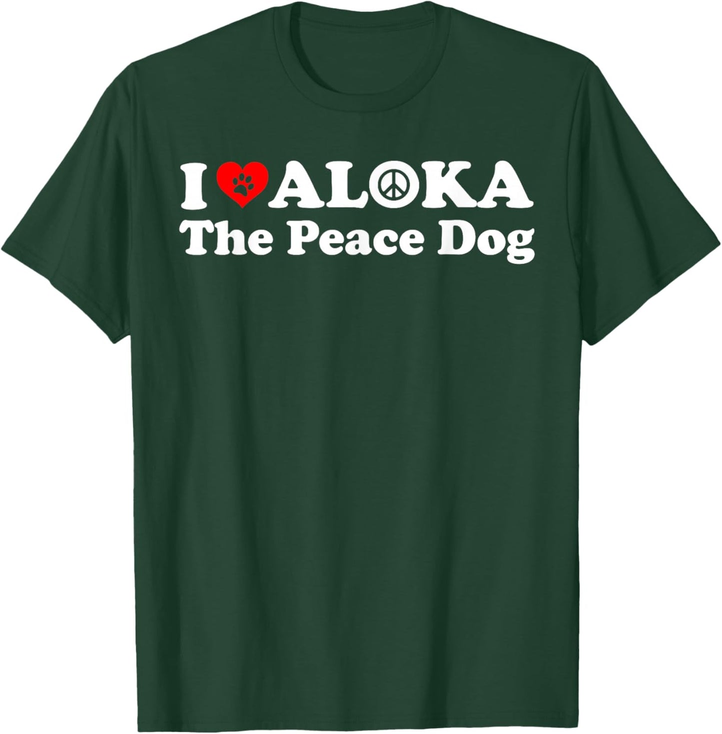 I Love Aloka The Peace Dog Men Kids T-Shirt - T-Shirt | Forest