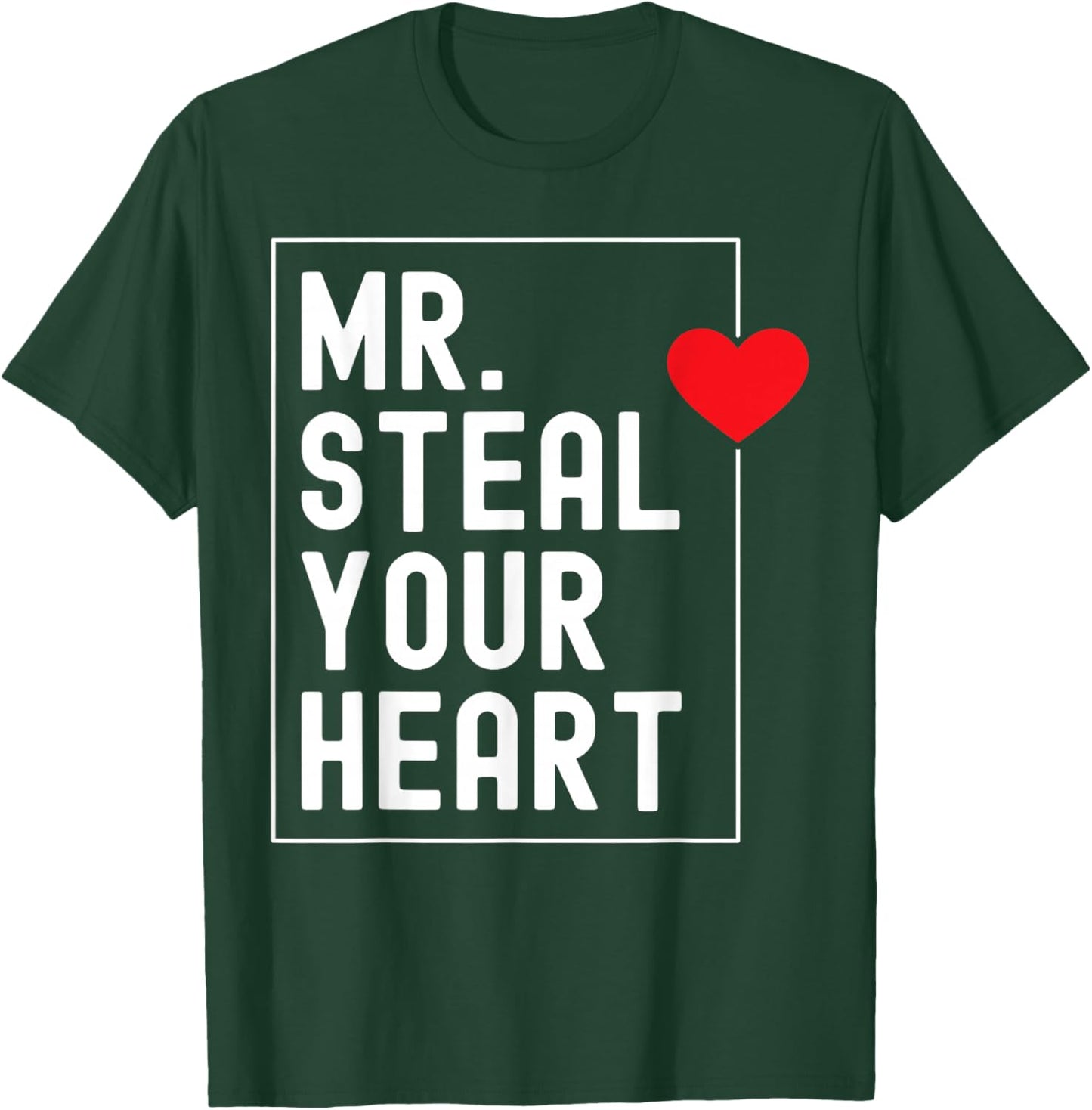 Mr. Steal Your Heart Valentines Day for Toddler Boys Kids T-Shirt - T-Shirt | Forest