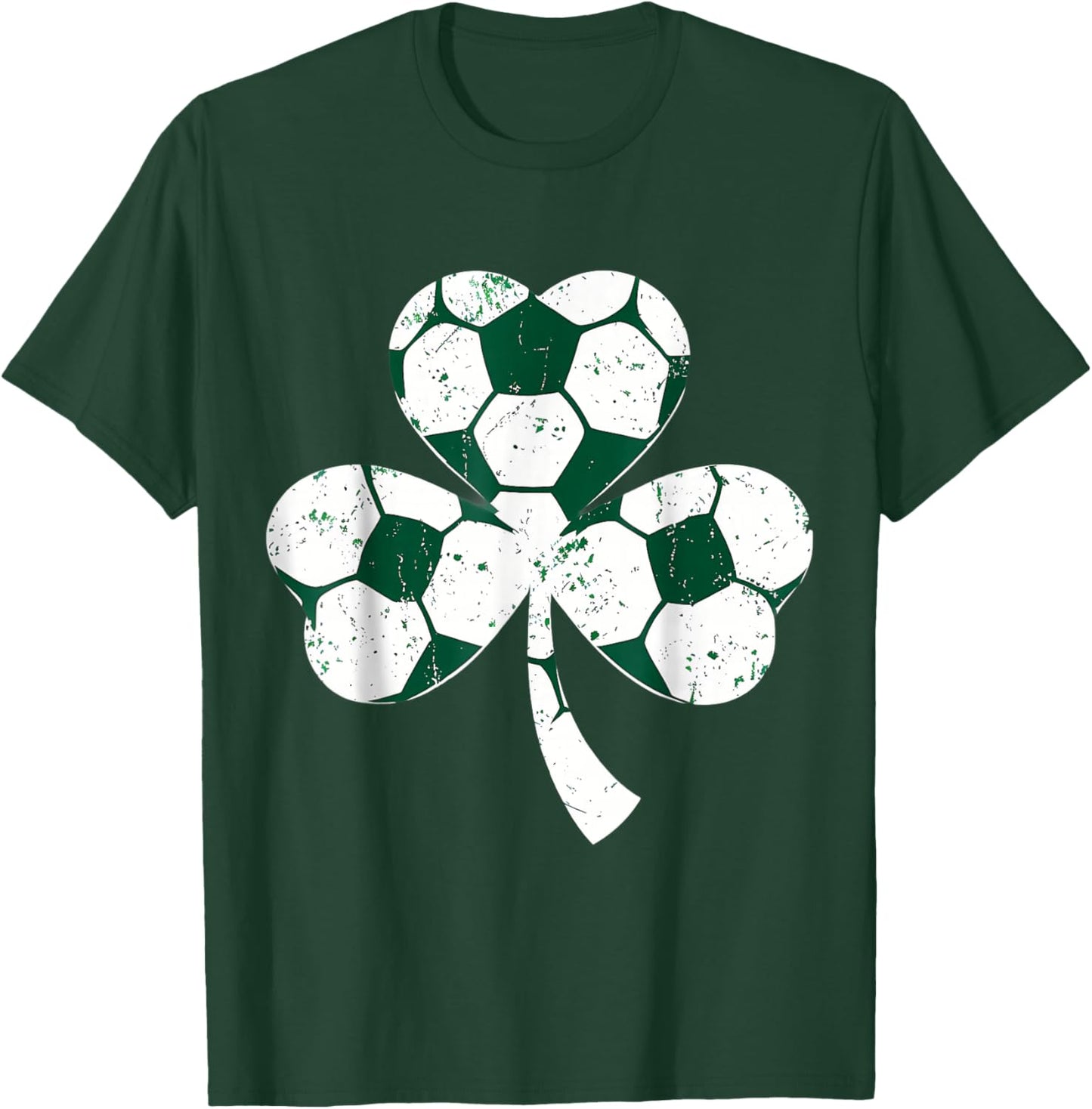 Soccer St Patricks Day Boys Girls Men Women Shamrock Green T-Shirt - T-Shirt | Forest