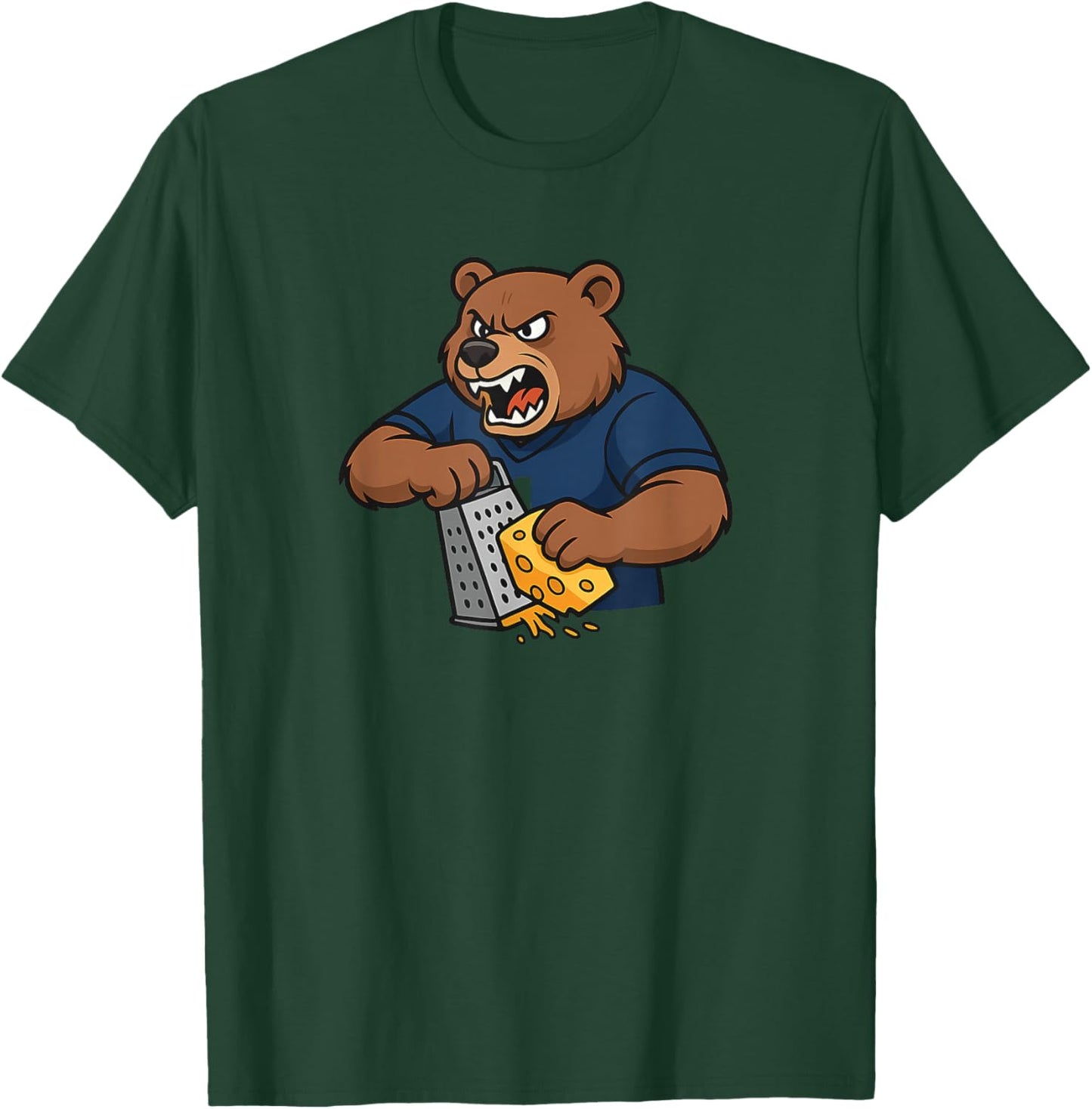 Angry Bear Grating Cheese T-Shirt - T-Shirt | Forest