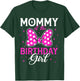 Mommy of The Birthday Girl Cute Pink Bow Family Matching T-Shirt - T-Shirt | Forest