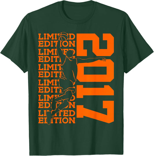 Limited Edition 2017 Basketball 9TH Birthday T-Shirt - T-Shirt | Forest