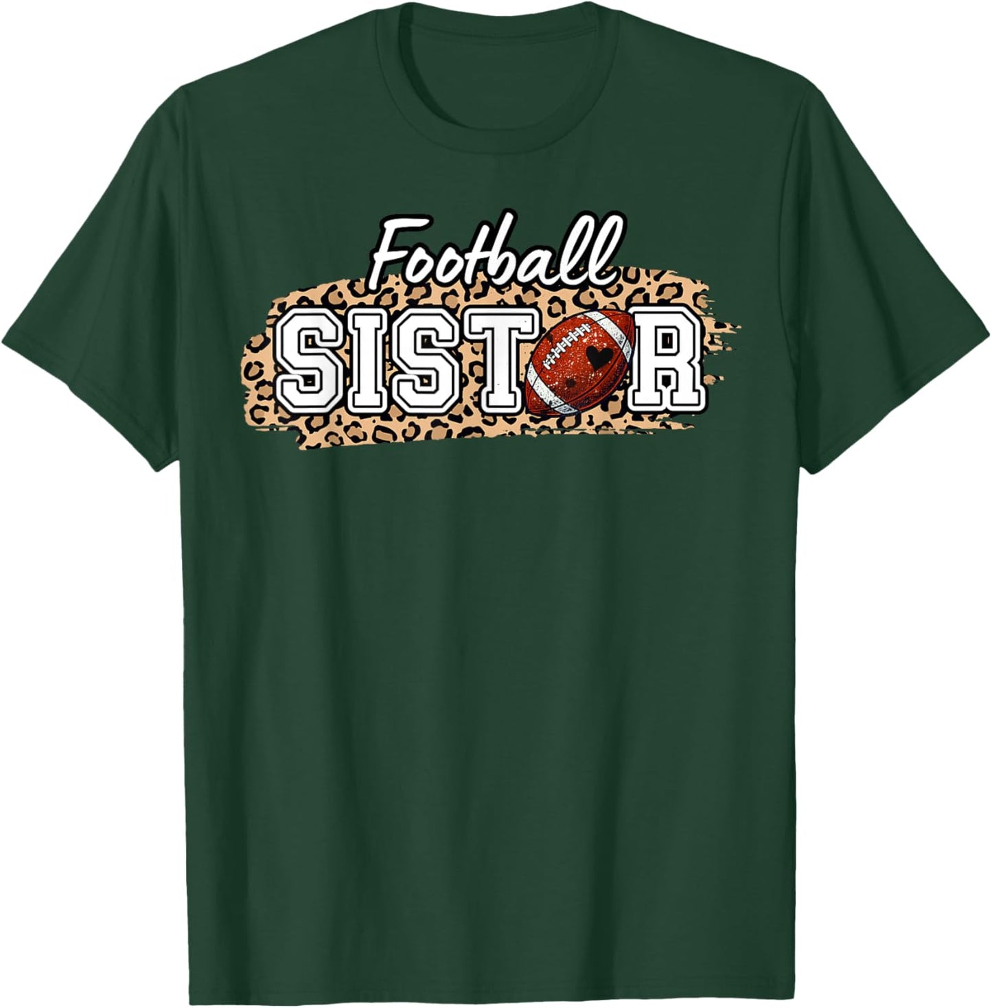 Football Sister 1st Birthday Football T-Shirt - T-Shirt | Forest