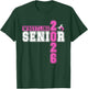 Wrestling Senior Girls Wrestling Senior 2026 Graduation T-Shirt - T-Shirt | Forest