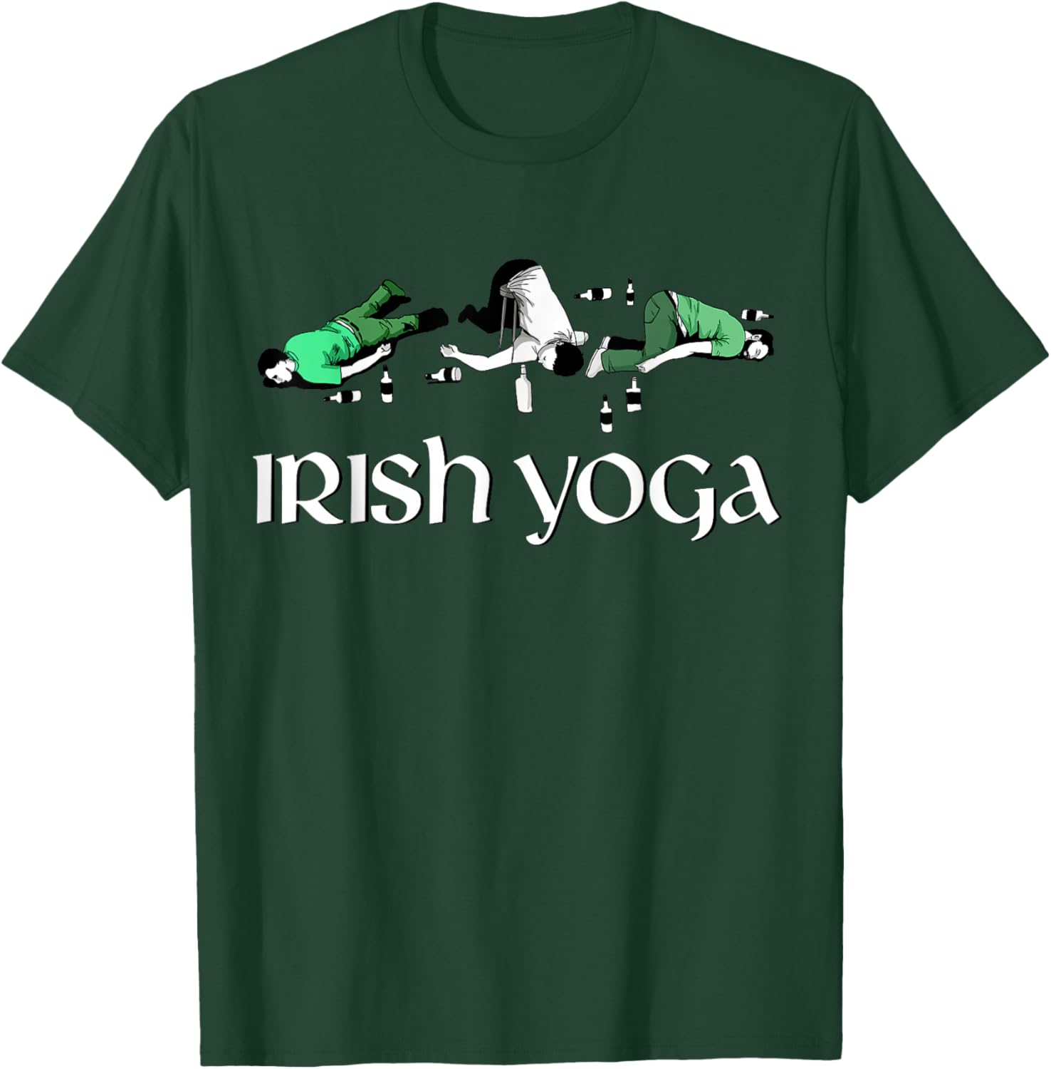 St Patricks Day Irish Yoga T-Shirt - T-Shirt | Forest