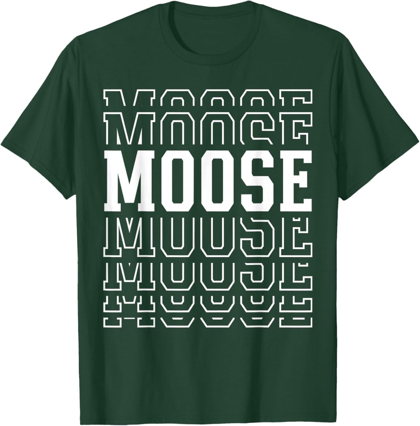 Moose Layered Text Costume Animal Lover T-Shirt - T-Shirt | Forest