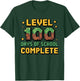 Level 100 Days of School Complete Gamer Gaming Boys Kids T-Shirt - T-Shirt | Forest