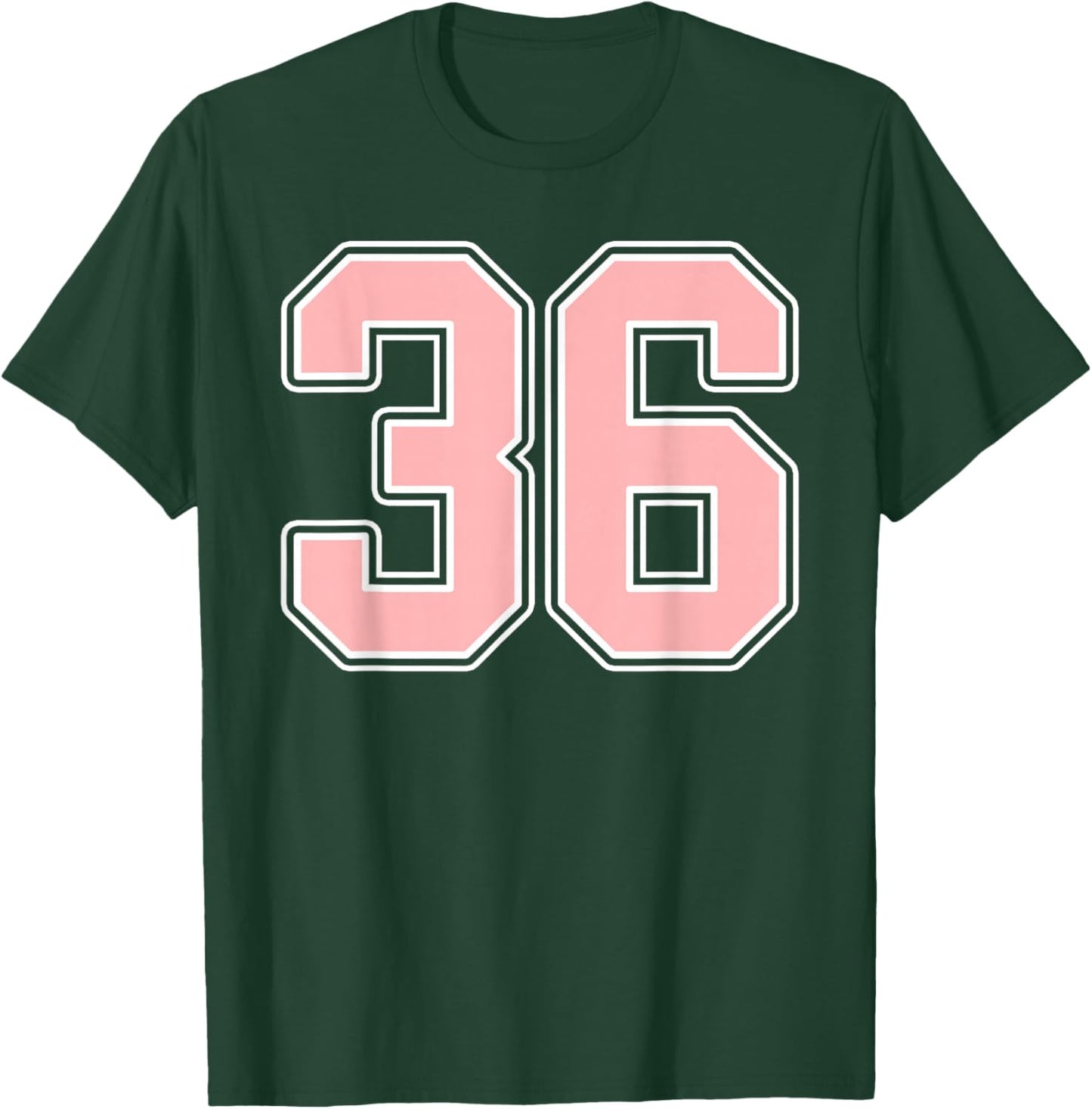 Cute Pink and White Number 36 Jersey Player Uniform #36 Fan T-Shirt - T-Shirt | Forest