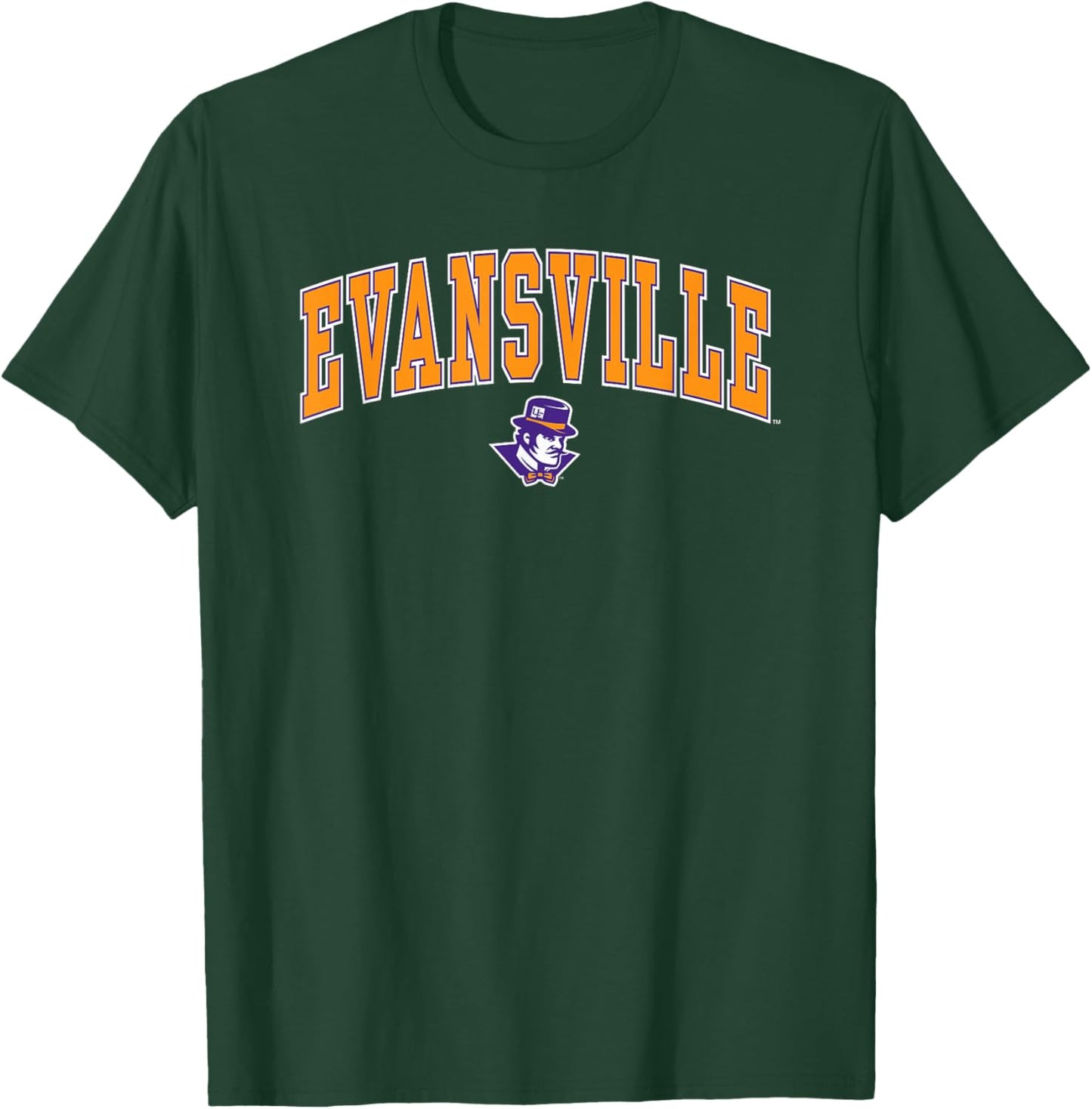 Evansville Purple Aces Arch Over Logo Officially Licensed T-Shirt - T-Shirt | Forest