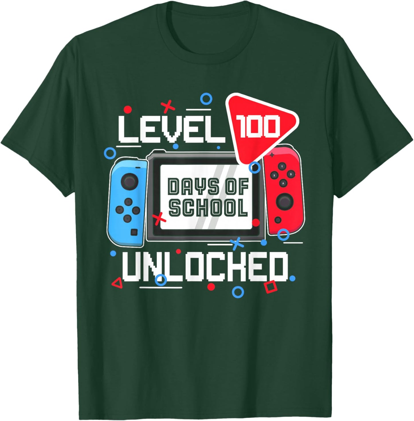 Level 100 Days of School Unlocked Funny Video Games Boy Kids T-Shirt - T-Shirt | Forest