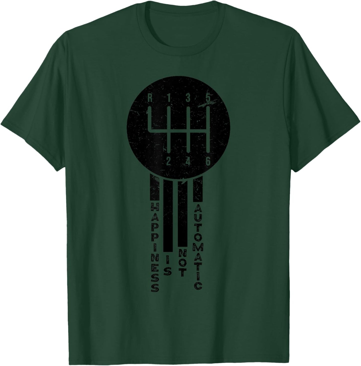 Happiness is not Automatic, but Manual Driving T-Shirt - T-Shirt | Forest
