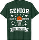 Senior Basketball Class of 2026 Crew Basketball Senior Night T-Shirt - T-Shirt | Forest