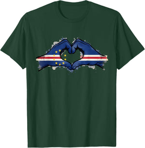 Cape Verde Roots Cabo Verde Cape Verdean Flag T-Shirt - T-Shirt | Forest
