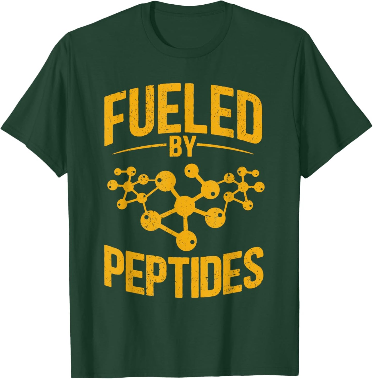 Fueled By Peptides Bodybuilding Science T-Shirt - T-Shirt | Forest