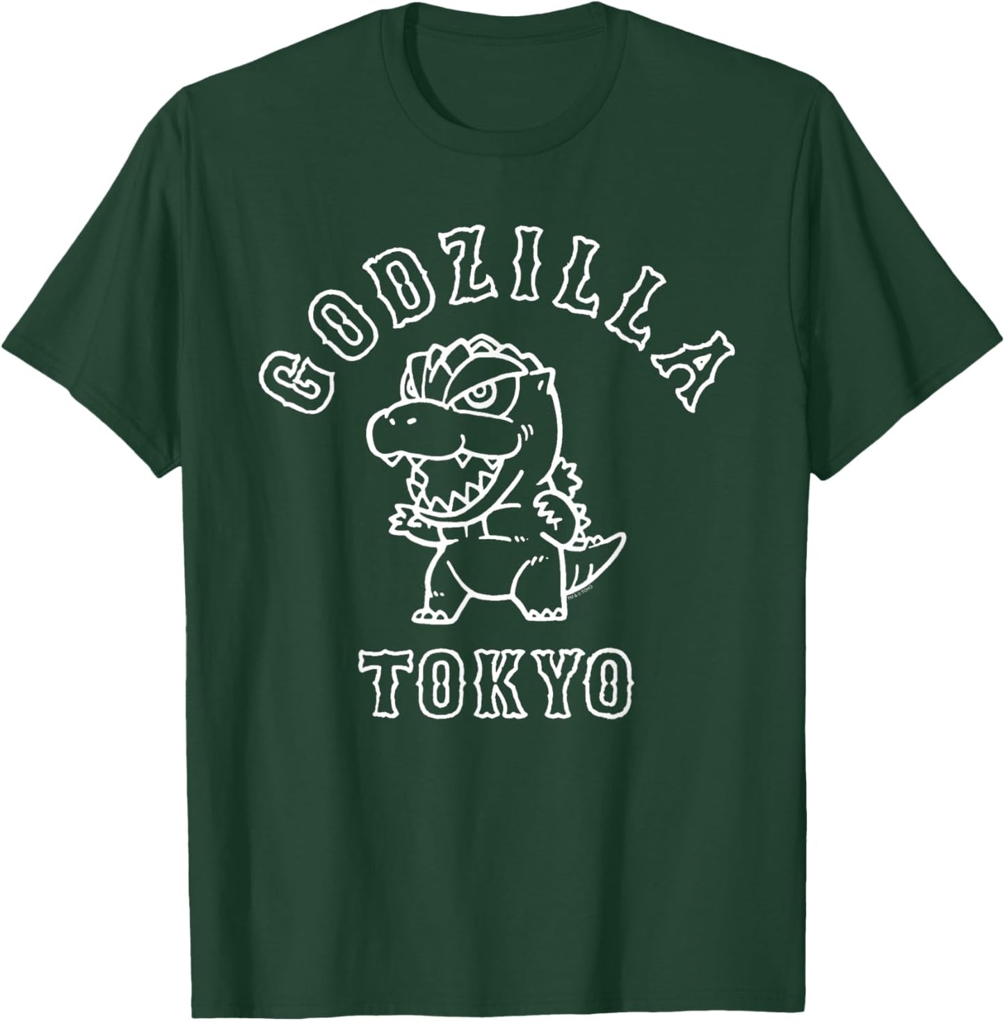 Godzilla Chibi Varsity Mascot Style Monster Classic Kaiju T-Shirt - T-Shirt | Forest