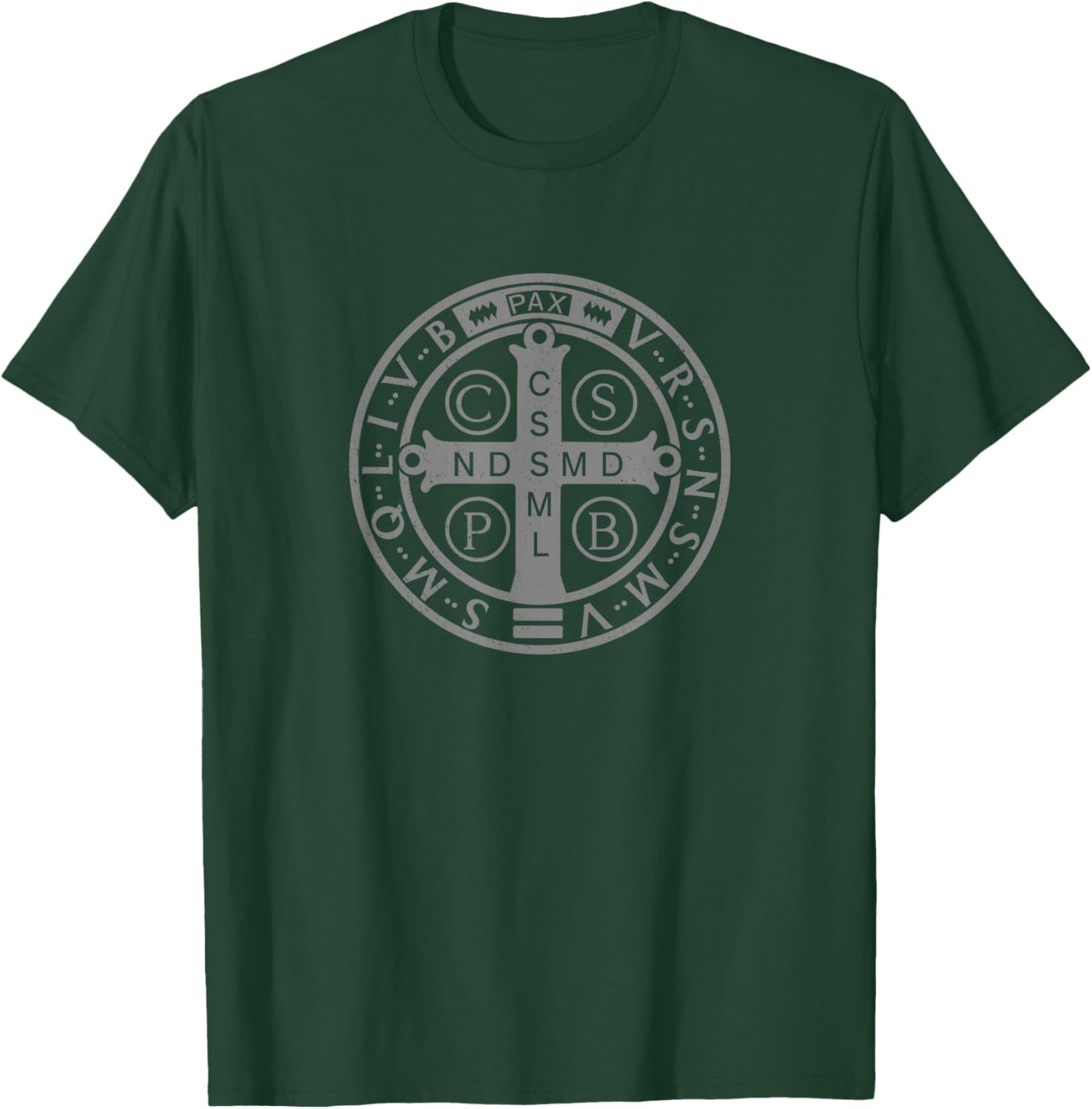 Medal of St Benedict Catholic Graphic T-Shirt - T-Shirt | Forest