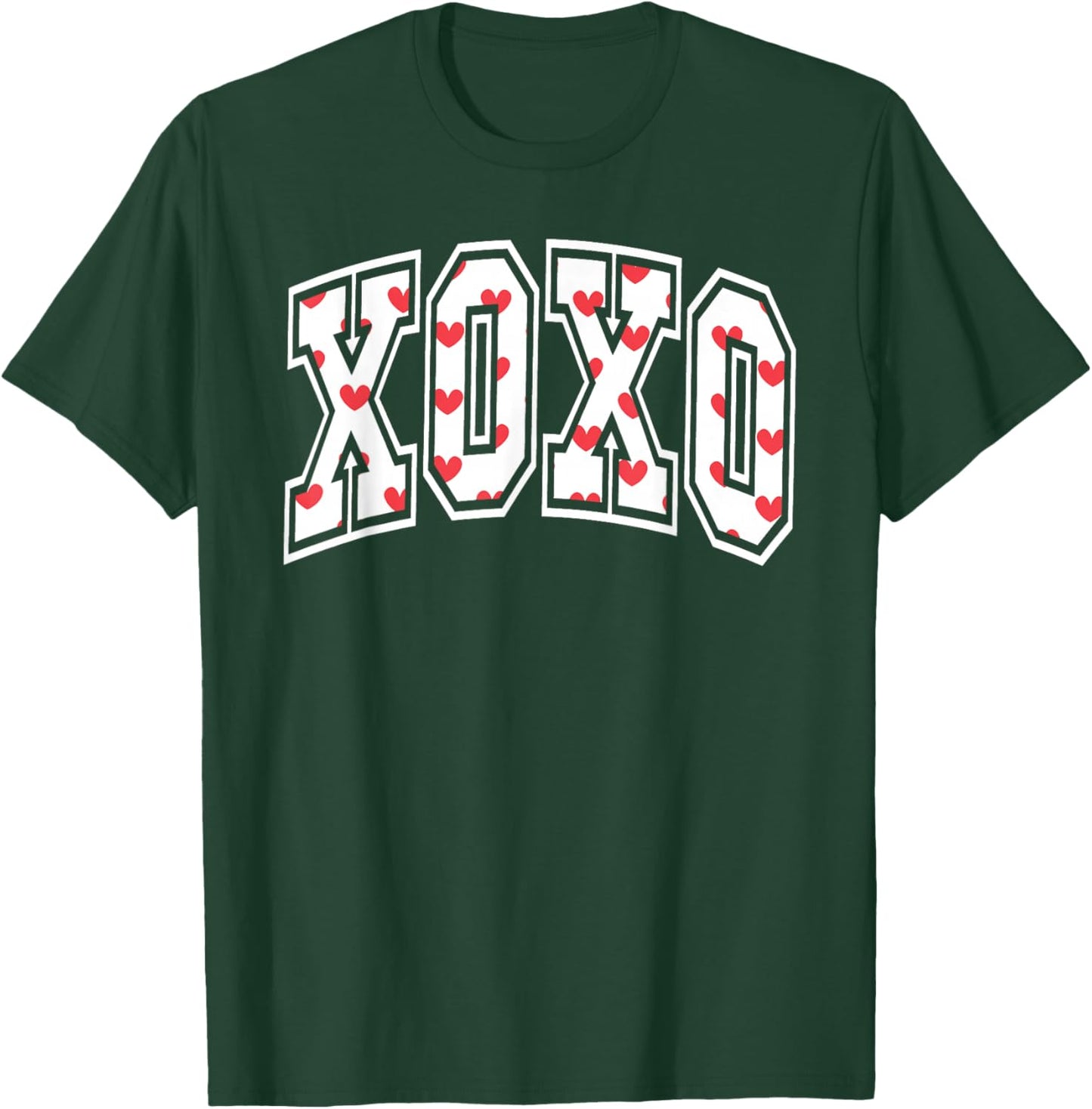 XOXO Valentine Heart Retro Valentine Gifts Women T-Shirt - T-Shirt | Forest