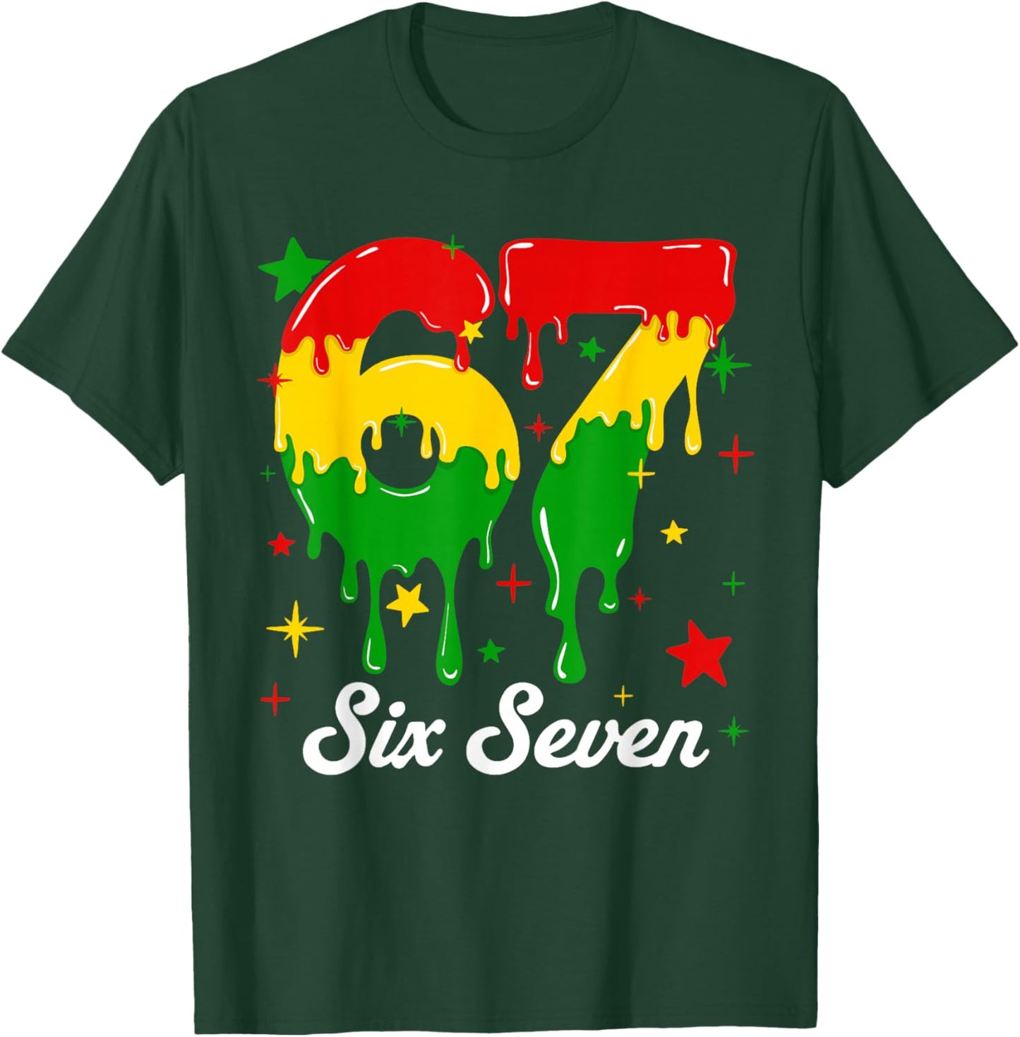 Black History Six Seven 6 7 Meme Melanin Boys Girl Teen Kids T-Shirt - T-Shirt | Forest
