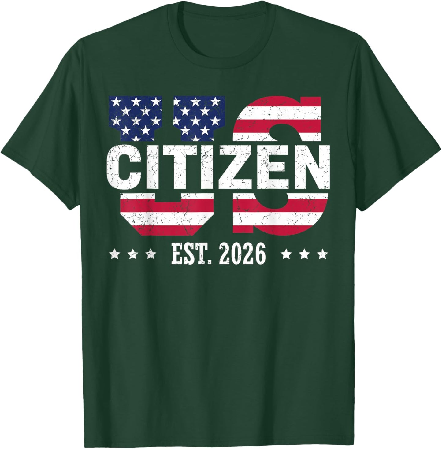 US Citizenship 2026 Decoration USA New American Citizen T-Shirt - T-Shirt | Forest