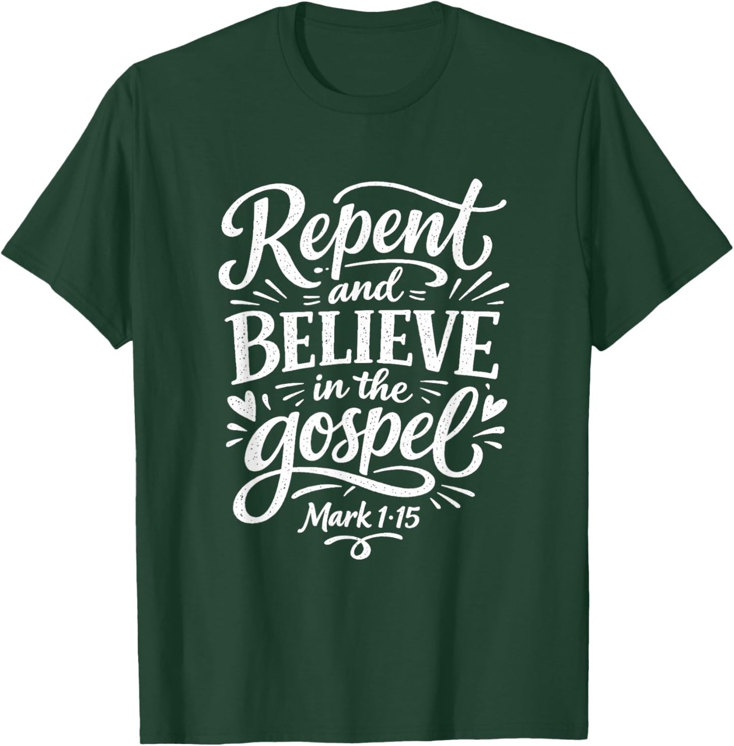 Ash Wednesday Repent and Believe Art T-Shirt - T-Shirt | Forest