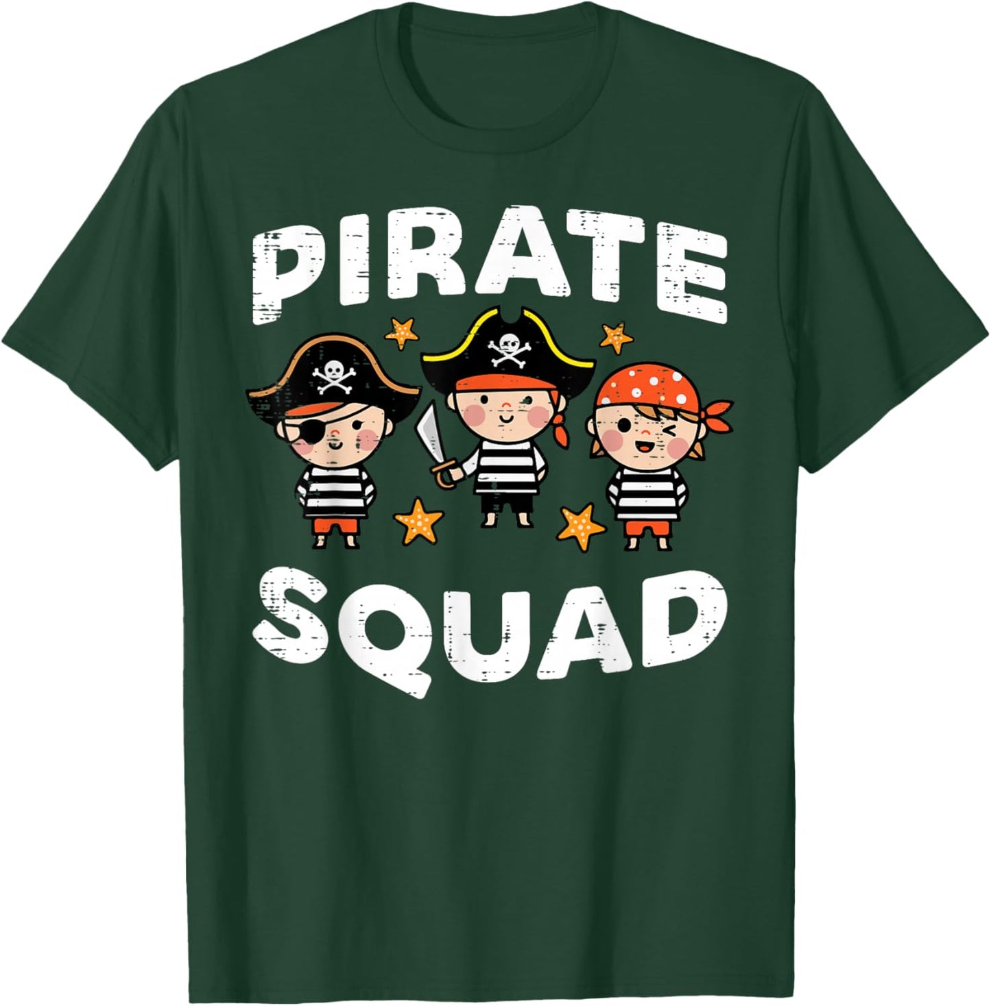 Pirate Squad Cute Team Crew Matching Boys Girls Kids Toddler T-Shirt - T-Shirt | Forest