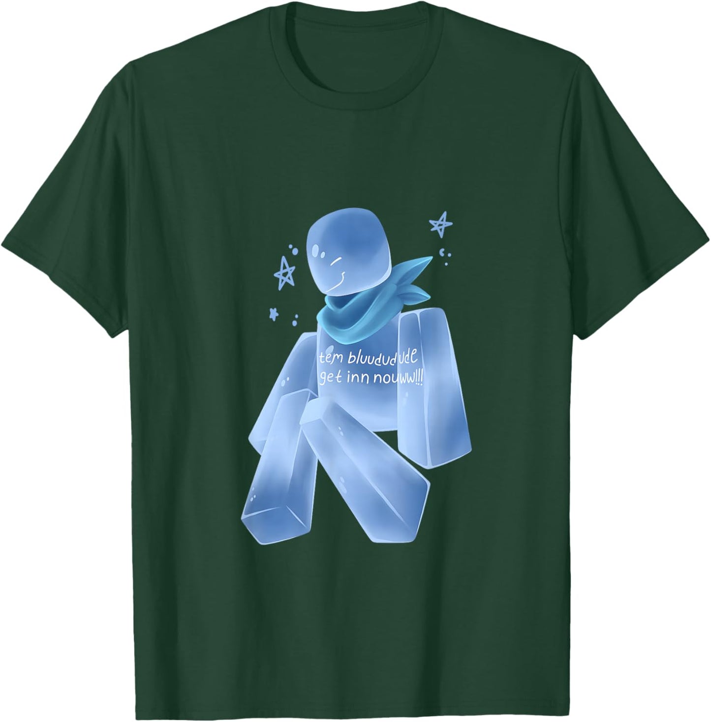 Bluudud Bluudude Blue Dude Character Team Lox Video Game T-Shirt - T-Shirt | Forest