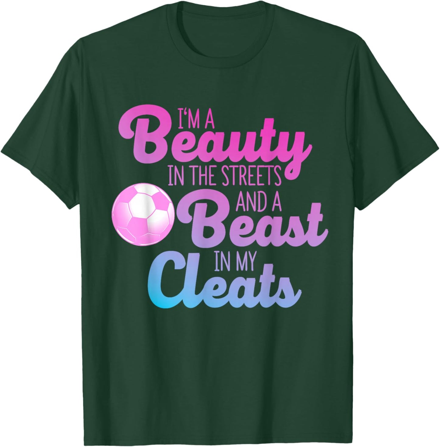 Funny Soccer Art Girls Soccer Player Soccer Lover T-Shirt - T-Shirt | Forest