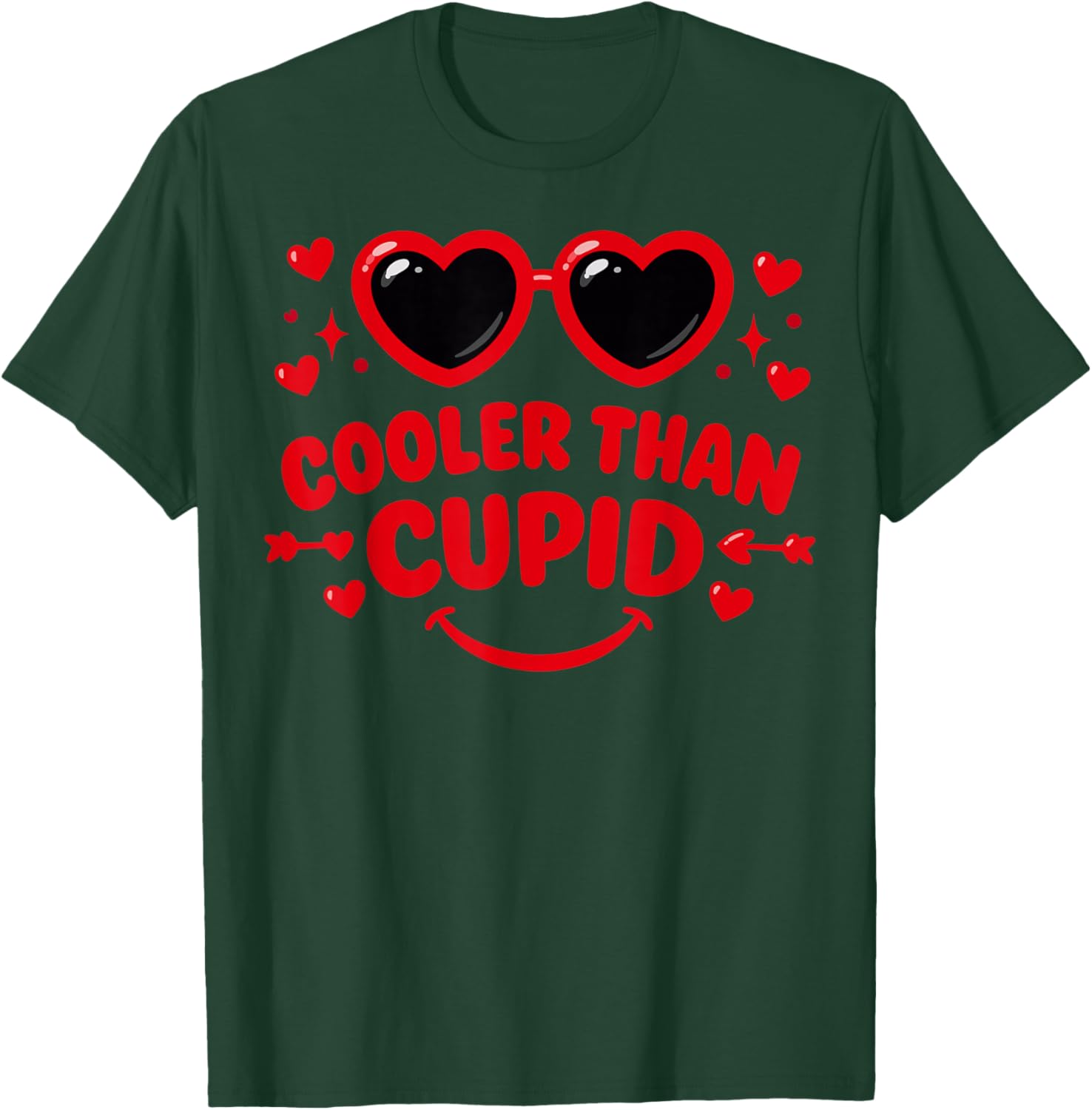 Cooler Than Cupid Cute Valentine’s Day Kids Teens T-Shirt - T-Shirt | Forest