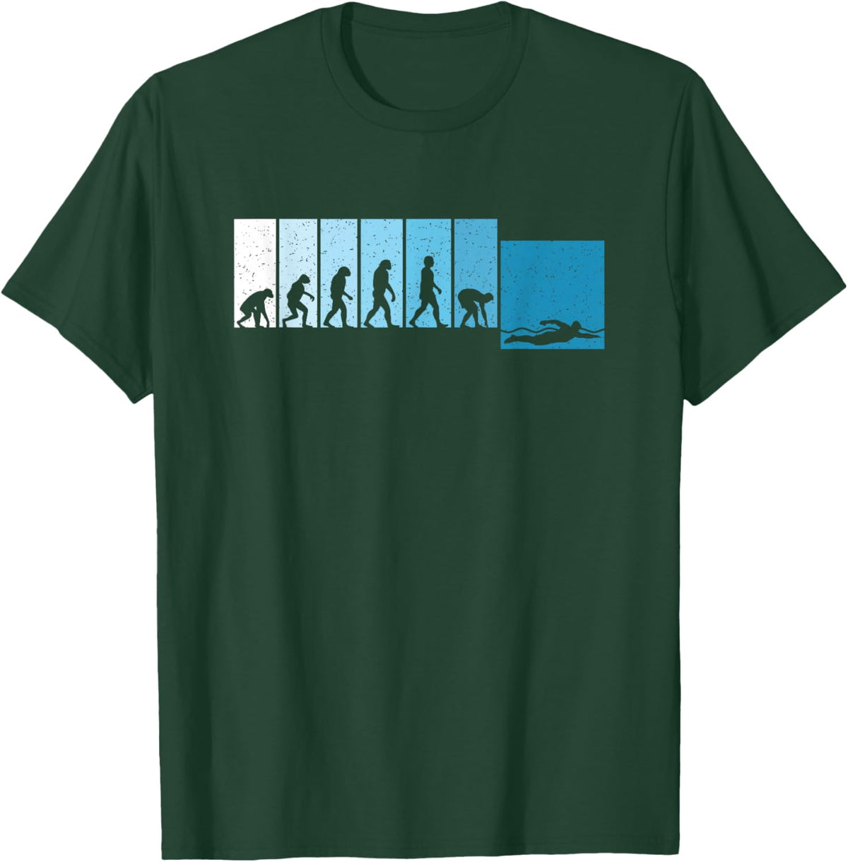 Swimming Evolution Swim Funny Swimmer Men Boys Kids T-Shirt - T-Shirt | Forest