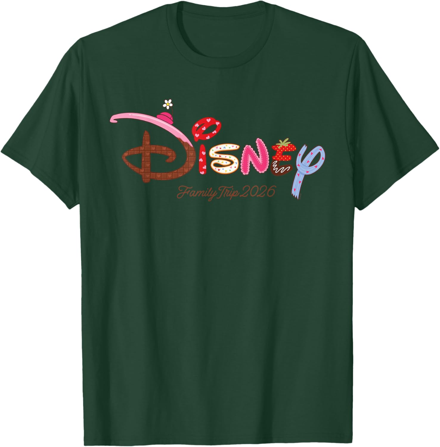 Disney Sweet Treat Hearts Family Trip Vacation Matching 2026 T-Shirt - T-Shirt | Forest