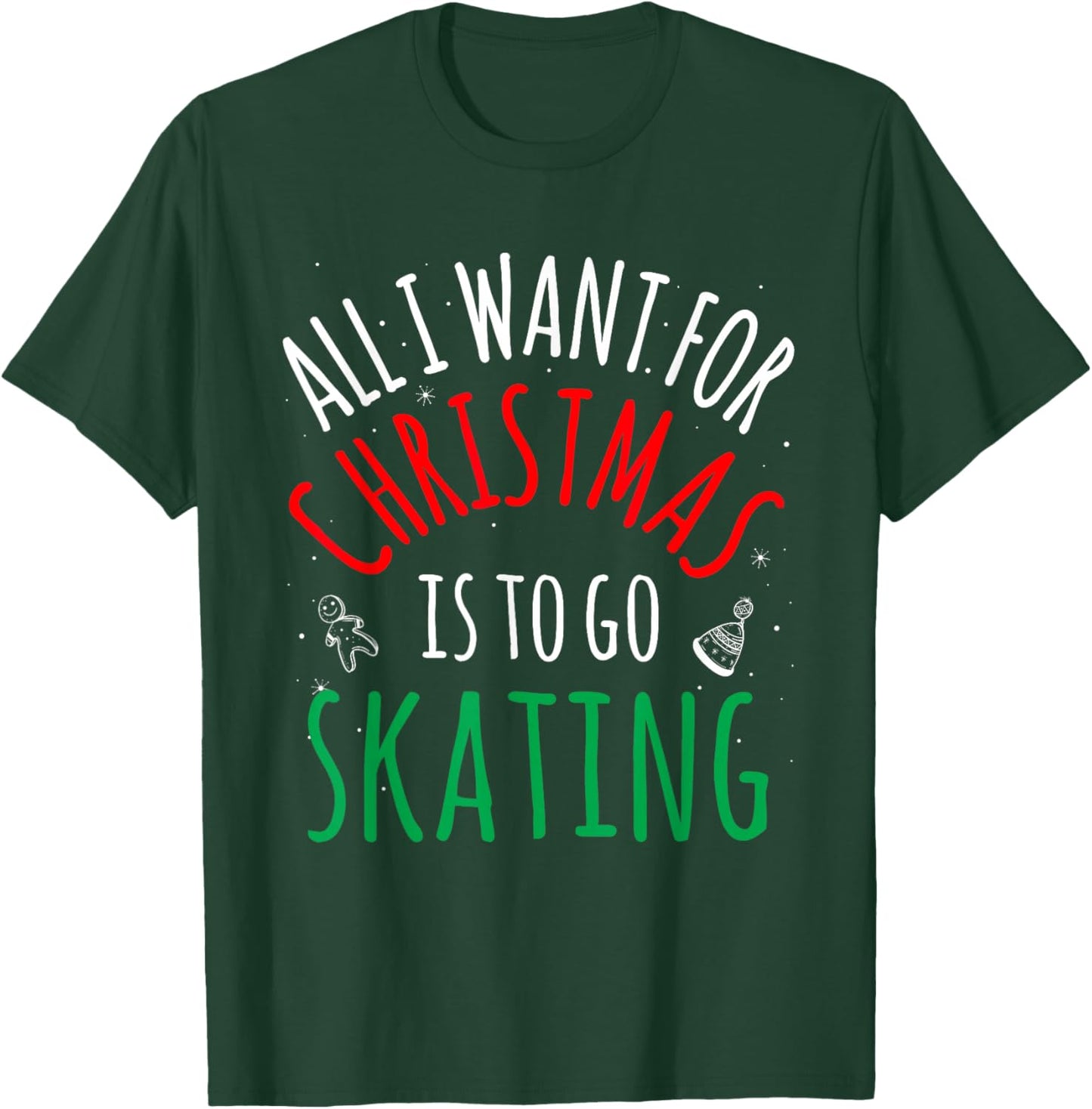 Skating Skate - Group Matching Family Christmas Funny Pajama T-Shirt - T-Shirt | Forest