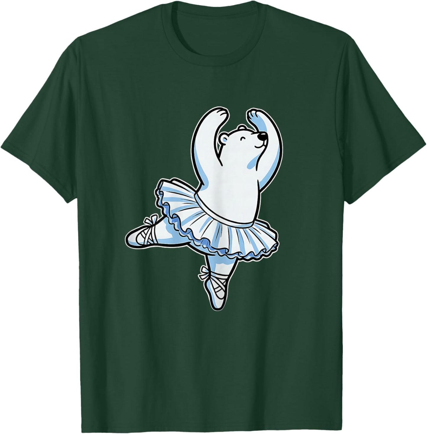 Bearina Cute Polar Bear Ballerina Pun Ballet Dance Fans #2 T-Shirt - T-Shirt | Forest