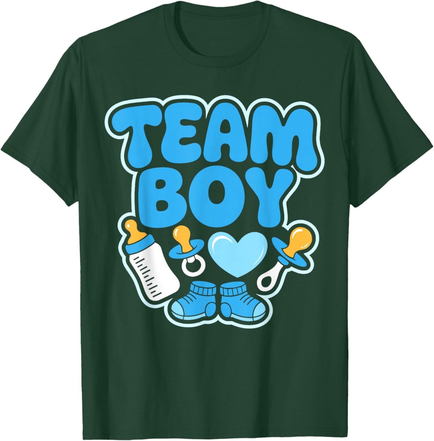 Gender Reveal Party Team Boy Announcement T-Shirt - T-Shirt | Forest