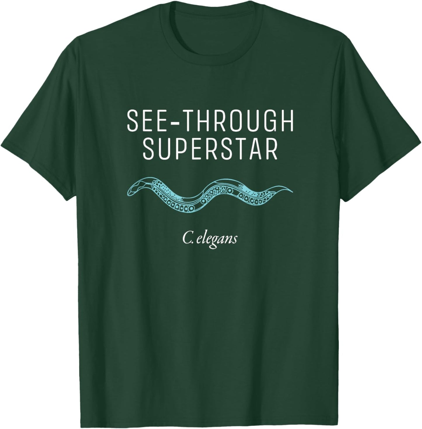 See Through Superstar Biology Bacteria C Elegans T-Shirt - T-Shirt | Forest