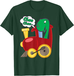 Funny Train with Dinosaur T-Shirt - T-Shirt | Forest