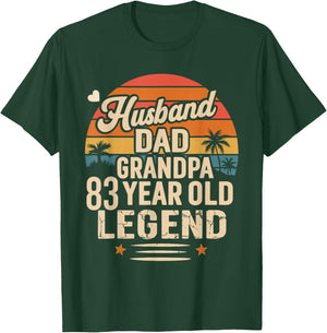 Legend Husband Dad Grandpa 83 Year Old 83rd Birthday T-Shirt - T-Shirt | Forest