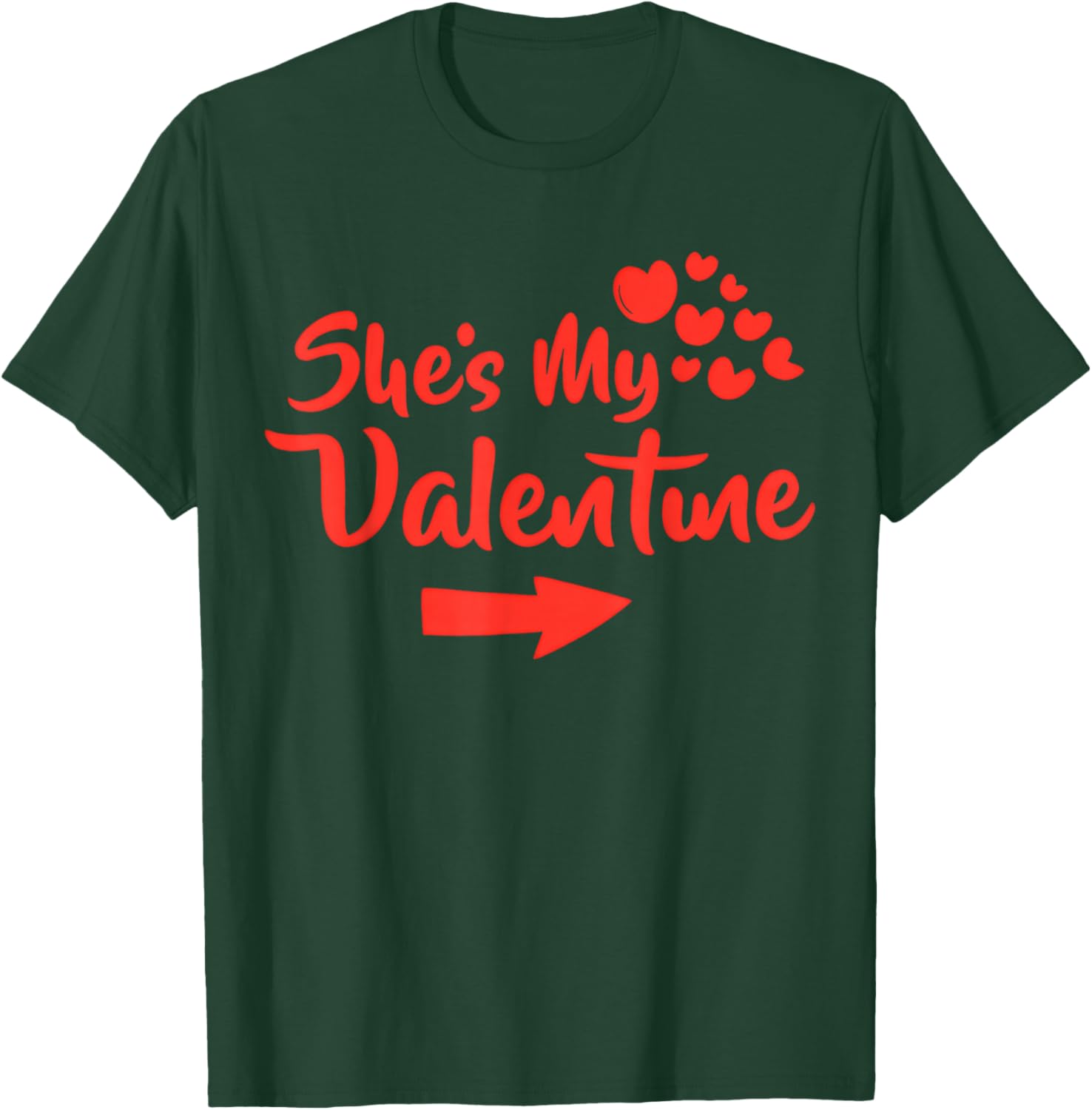 She is My Valentine Matching Couples Love Heart T-Shirt - T-Shirt | Forest