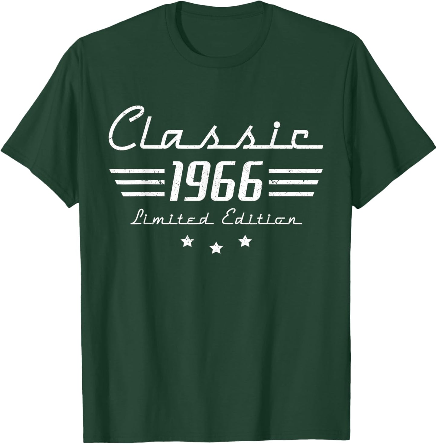 60 Year Old Gifts Men Vintage Classic Car 1966 60th Birthday T-Shirt - T-Shirt | Forest