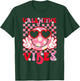 Cute Valentine Vibes Smile Face Valentines Day Girls Kids T-Shirt - T-Shirt | Forest