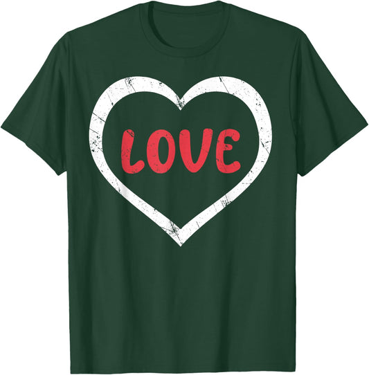 Funny Heart Love Couple Matching Valentines T-Shirt - T-Shirt | Forest