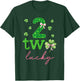 Two Lucky 2 Years Old Birthday Girl Bow 2nd Birthday Party T-Shirt - T-Shirt | Forest