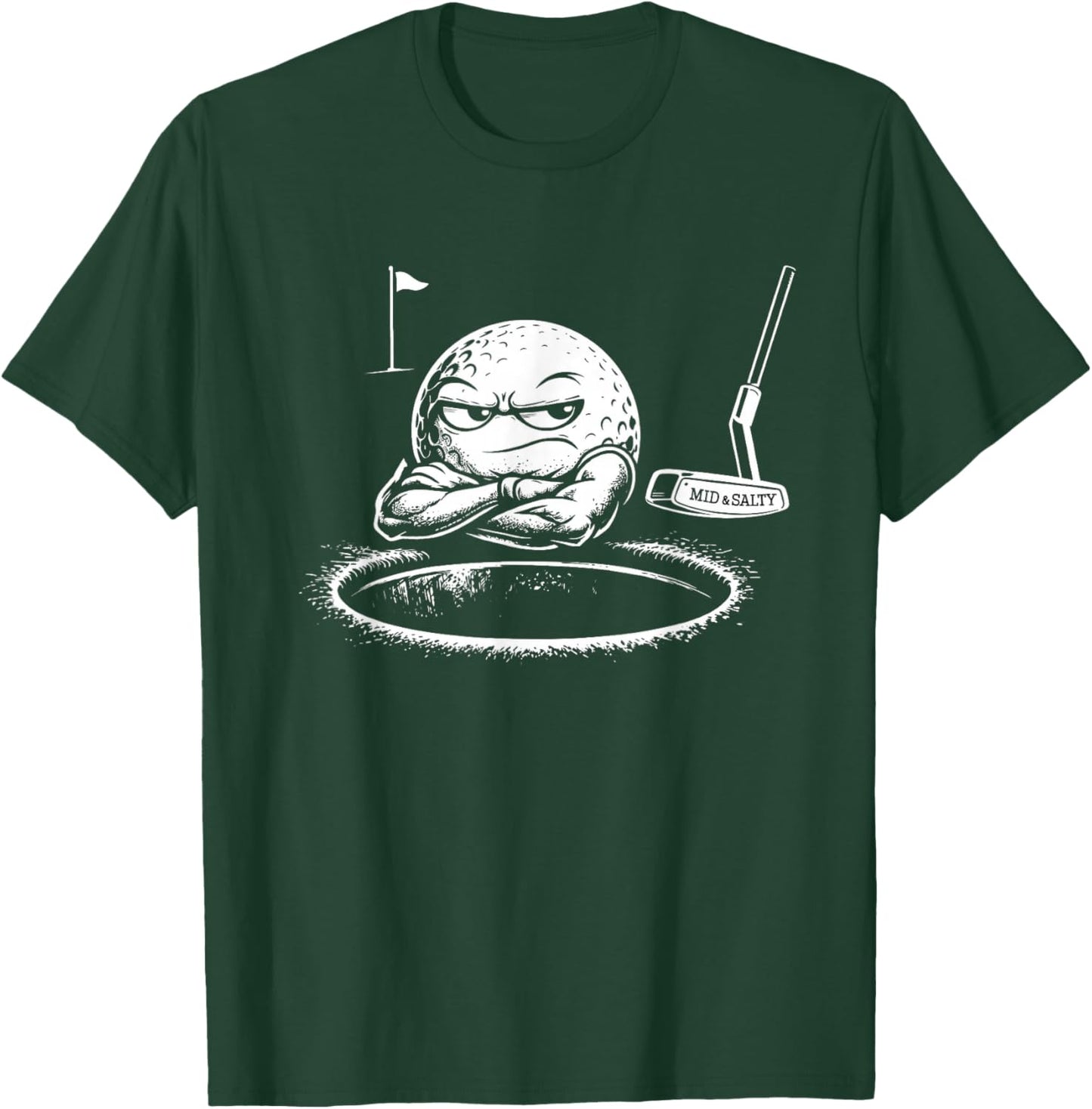 Funny Salty Golf Ball Putter Sports T T-Shirt - T-Shirt | Forest
