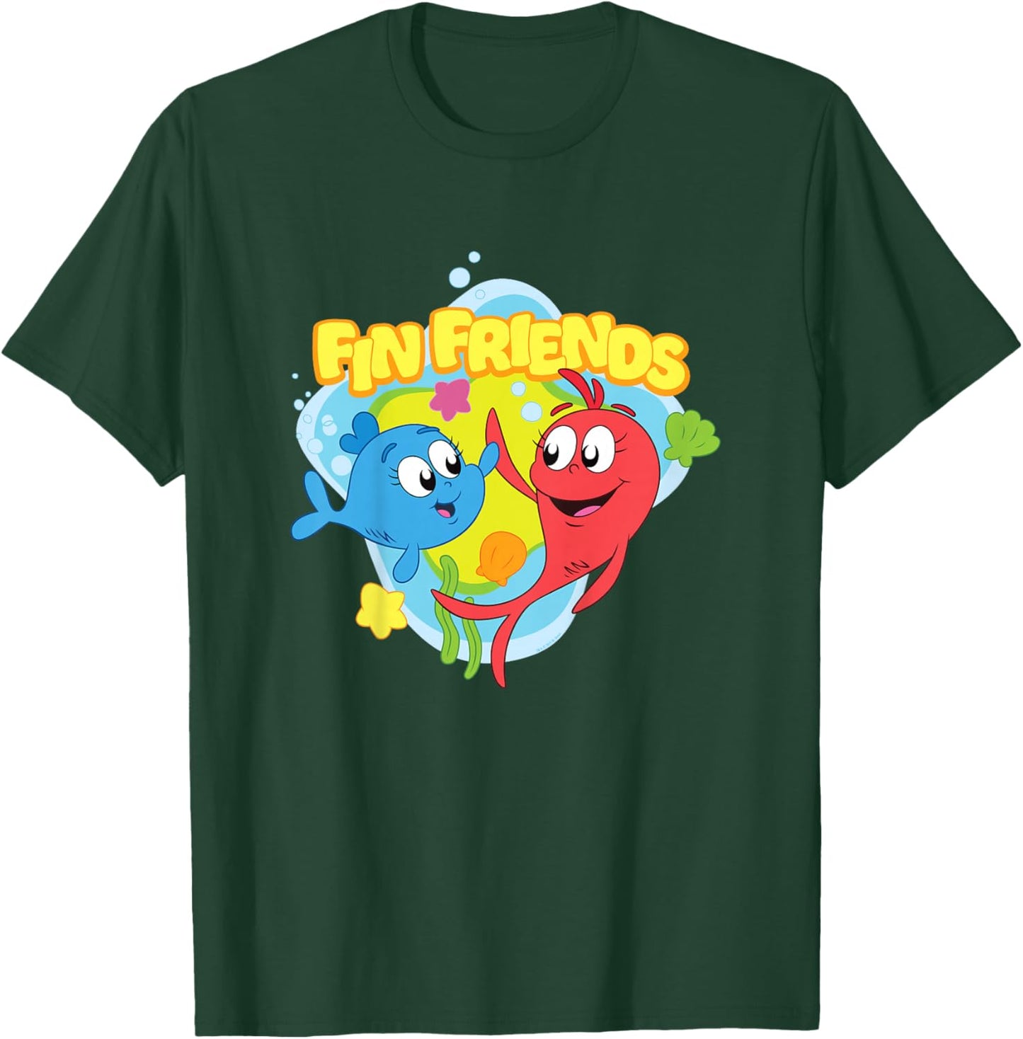 Red Fish, Blue Fish Fin Friends Officially Licensed Youth T-Shirt - T-Shirt | Forest
