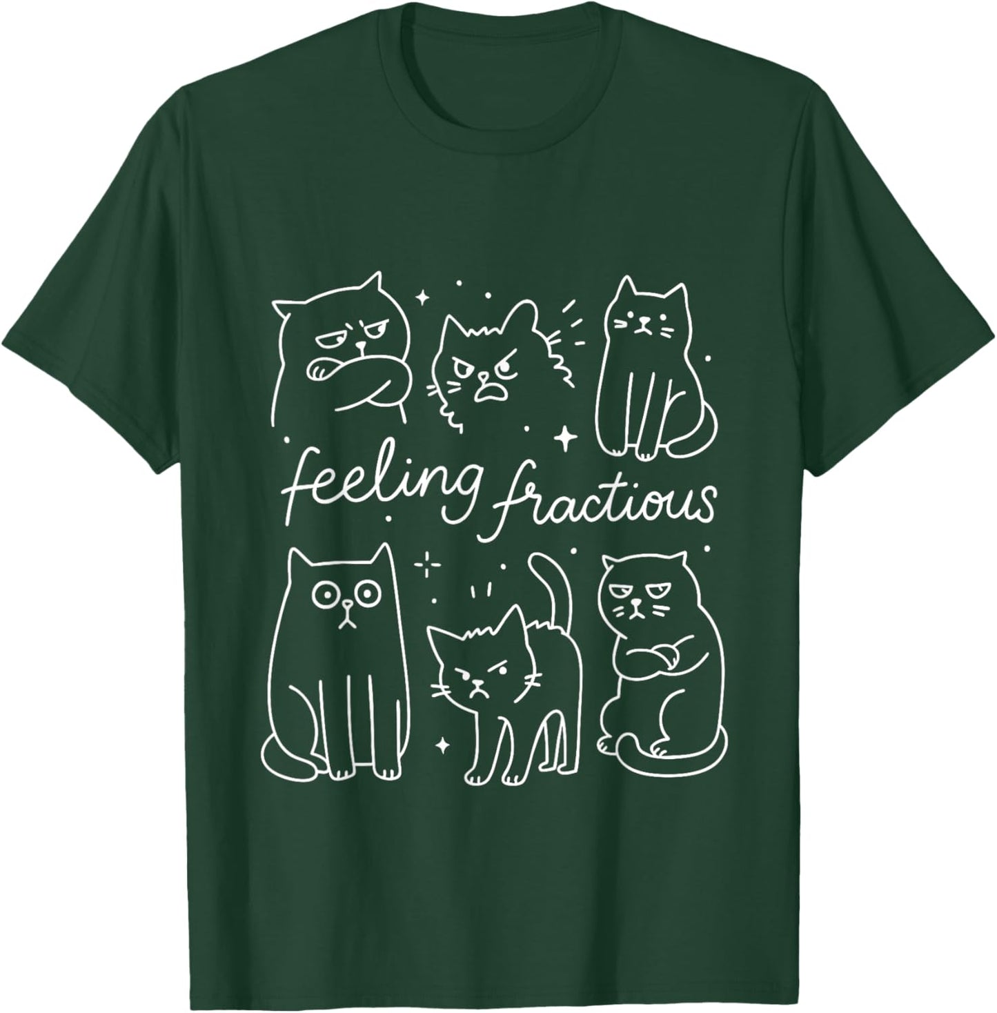 Feeling Fractious Veterinary Medicine Vet Med Cute Cat Lover T-Shirt - T-Shirt | Forest