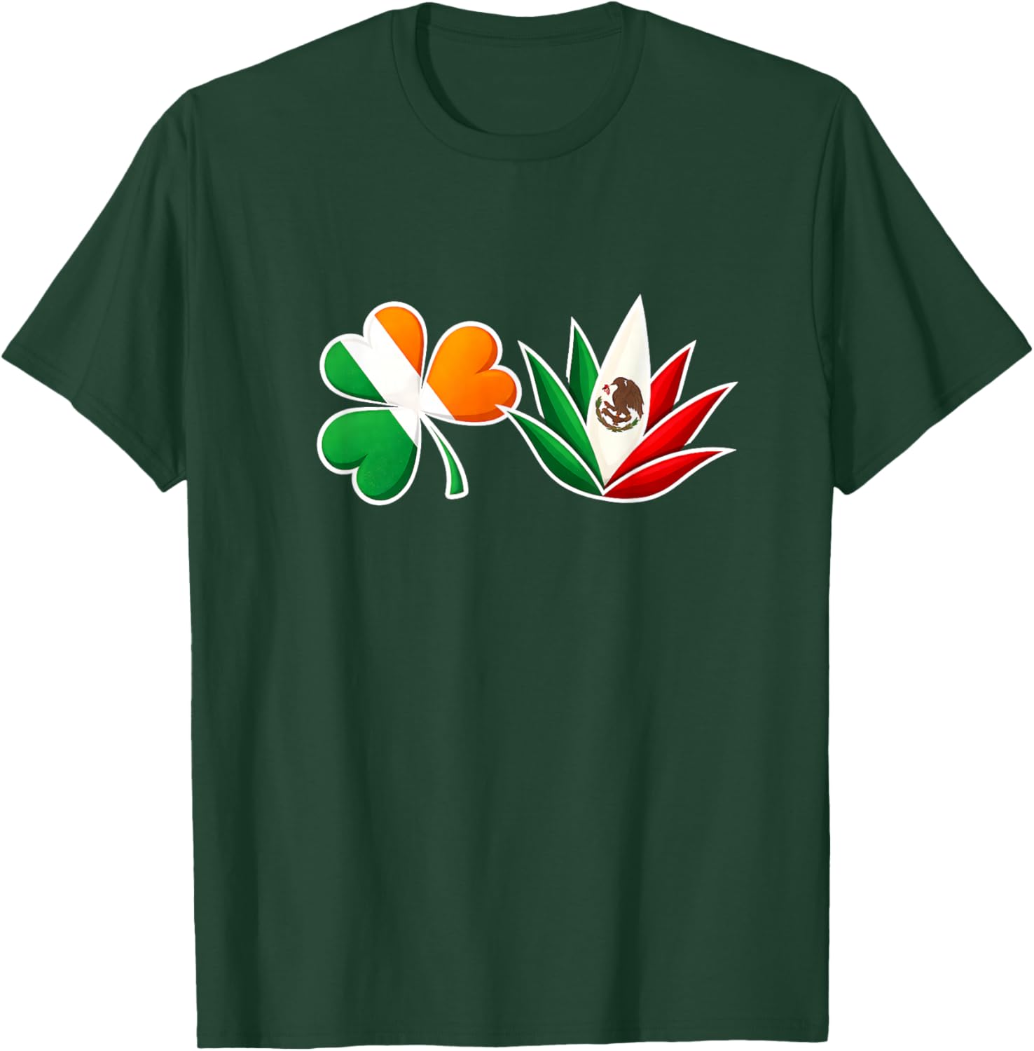 Half Irish Half Mexican Matching Family St Patricks Day T-Shirt - T-Shirt | Forest