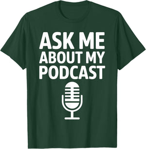 Podcast Art Women Podcasting Host Radio Podcaster T-Shirt - T-Shirt | Forest