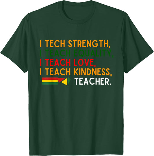 Black History Celebration Apparel Teachers African American T-Shirt - T-Shirt | Forest