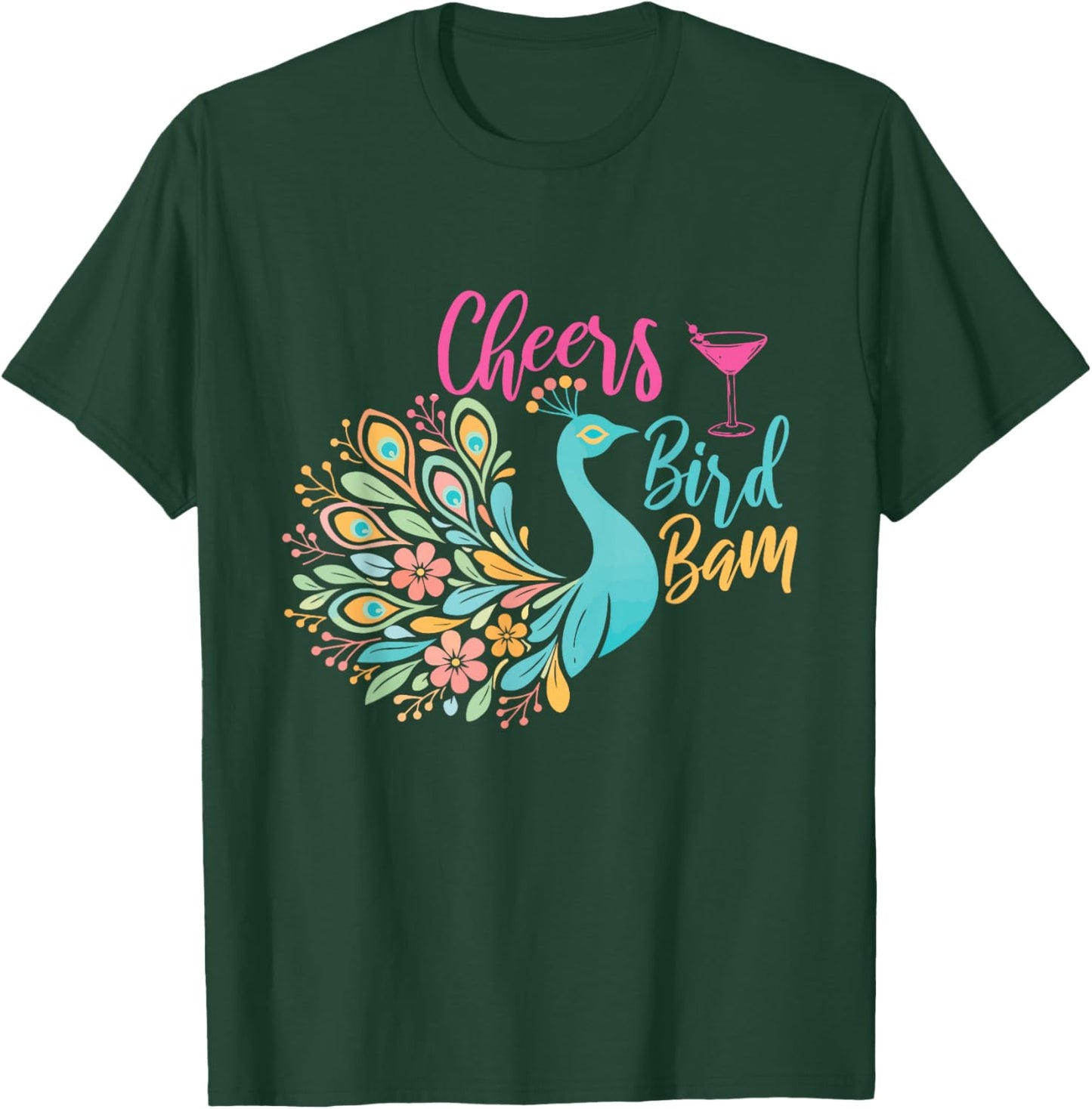 Cheers Bird Bam - Mahjong Lover Mah Jong Player T-Shirt - T-Shirt | Forest