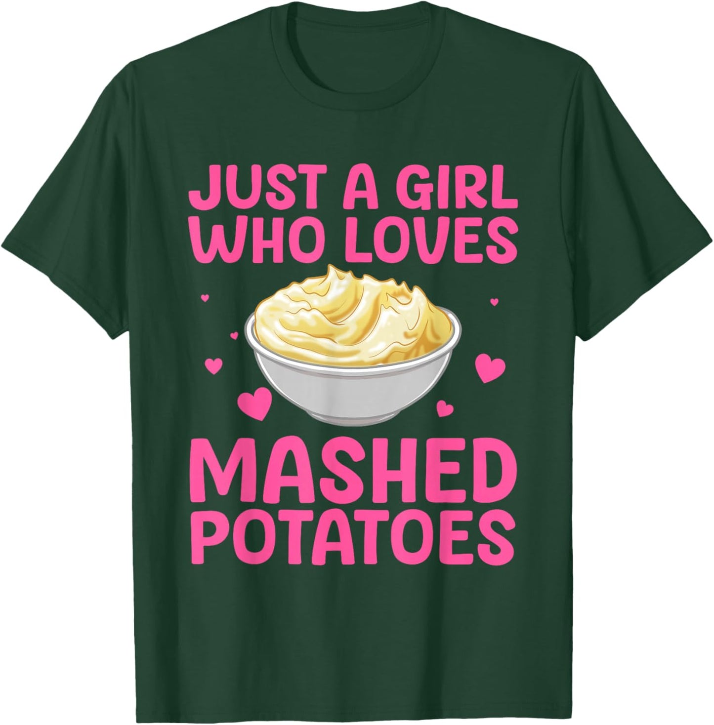 Mashed Potato Art Girls Thanksgiving Mashed Potato T-Shirt - T-Shirt | Forest