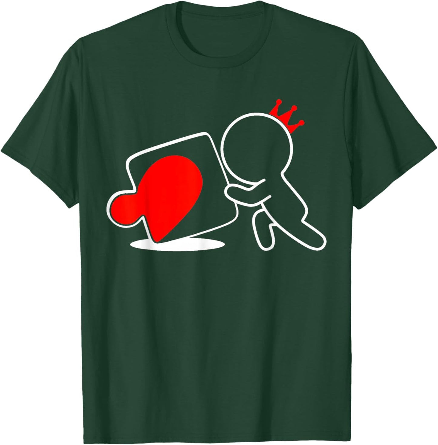 Missing Piece Heart Puzzle Couple Matching Valentine's Day T-Shirt - T-Shirt | Forest